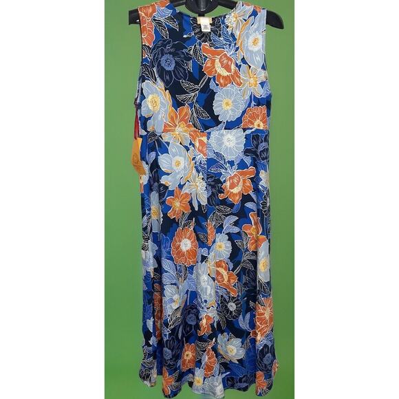 Ruby Rd Dress Sleeveless, V-Neck, Floral, Hi-Low Hem, Size PS - Picture 2 of 5